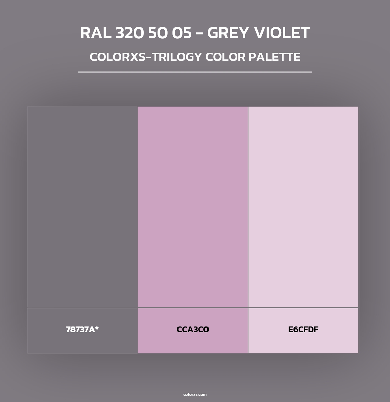 RAL 320 50 05 - Grey Violet - Colorxs Trilogy Palette