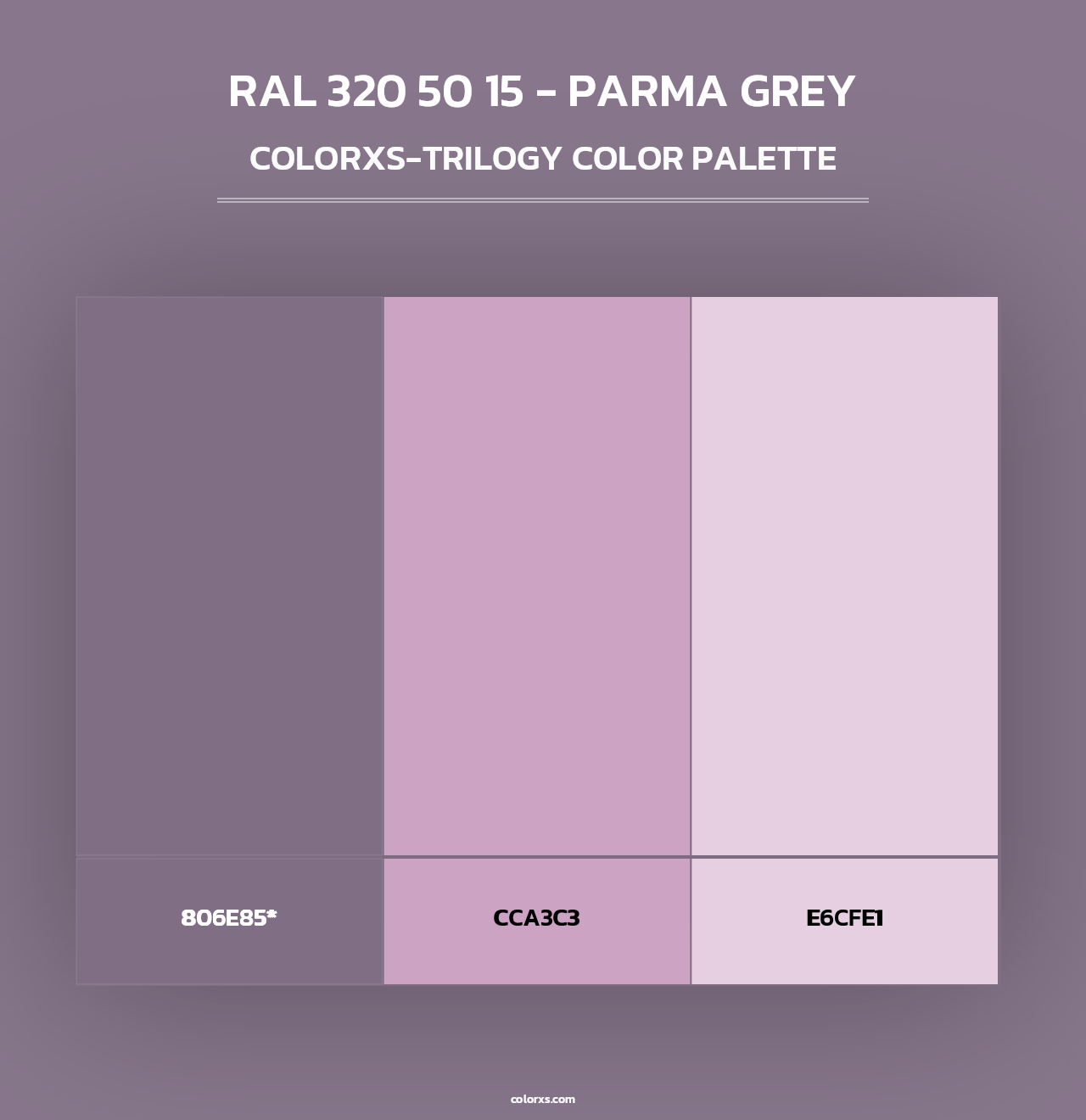 RAL 320 50 15 - Parma Grey - Colorxs Trilogy Palette