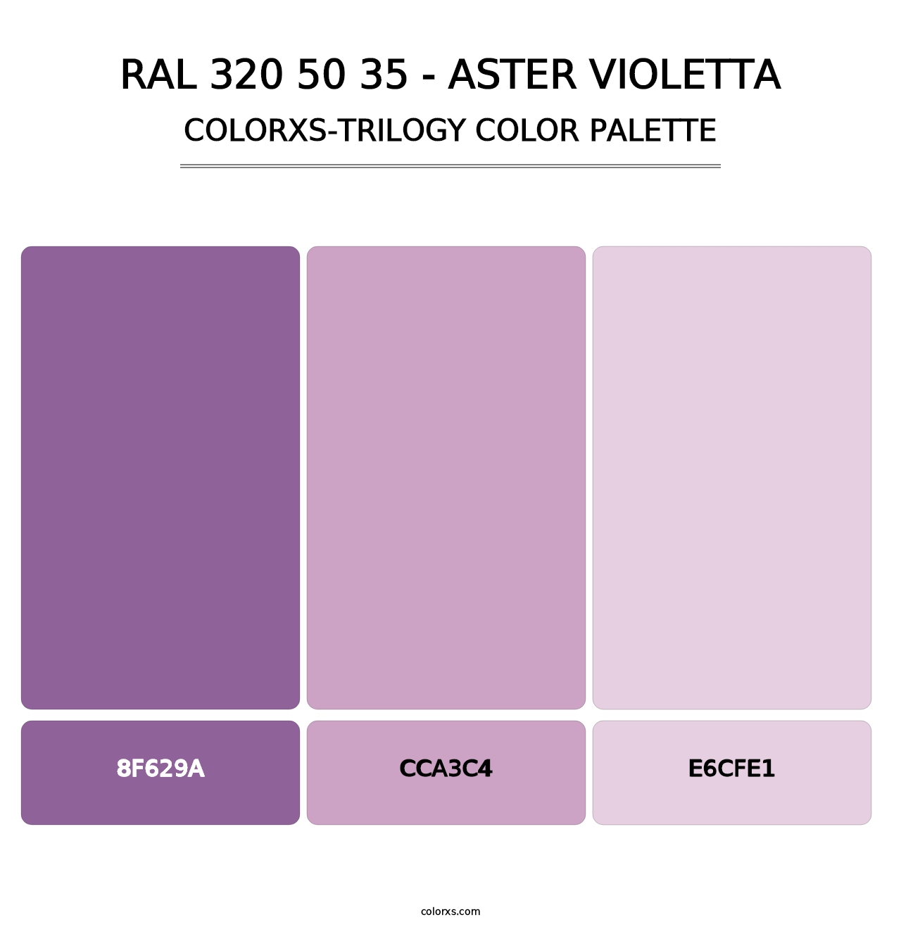 RAL 320 50 35 - Aster Violetta - Colorxs Trilogy Palette