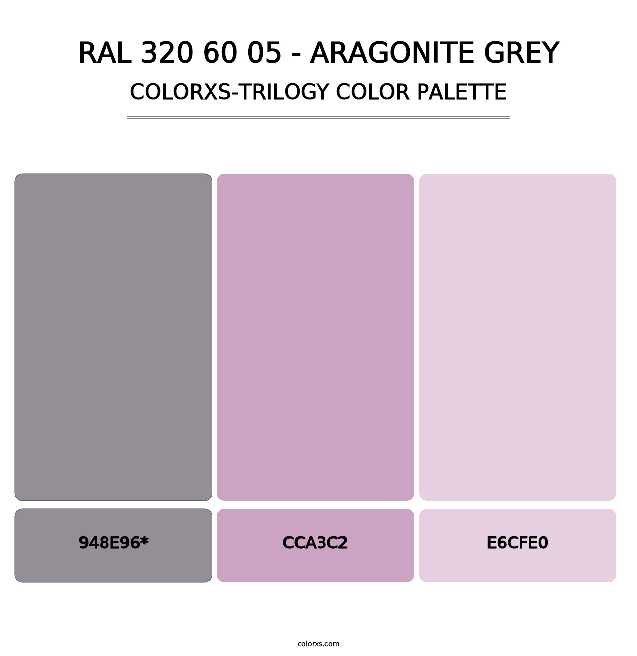 RAL 320 60 05 - Aragonite Grey - Colorxs Trilogy Palette
