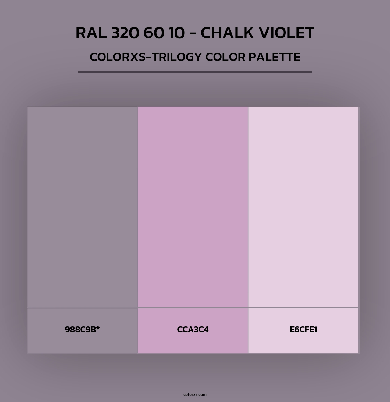 RAL 320 60 10 - Chalk Violet - Colorxs Trilogy Palette