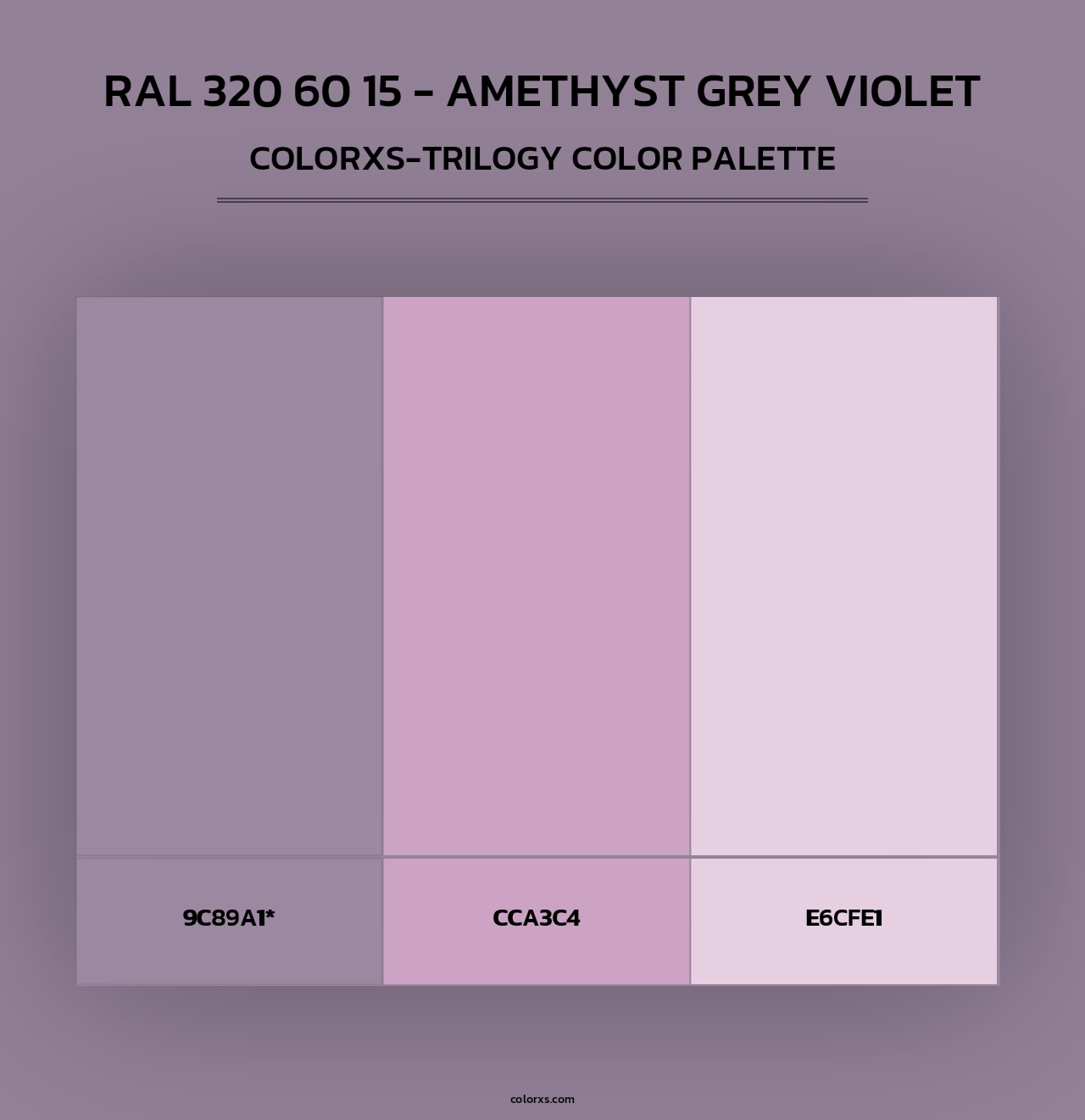 RAL 320 60 15 - Amethyst Grey Violet - Colorxs Trilogy Palette