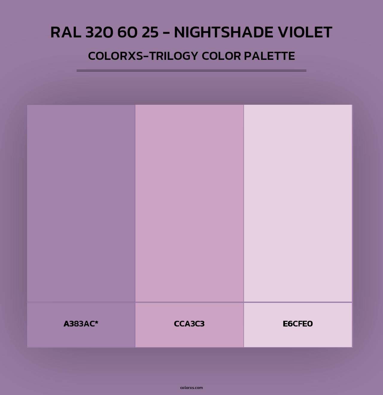 RAL 320 60 25 - Nightshade Violet - Colorxs Trilogy Palette
