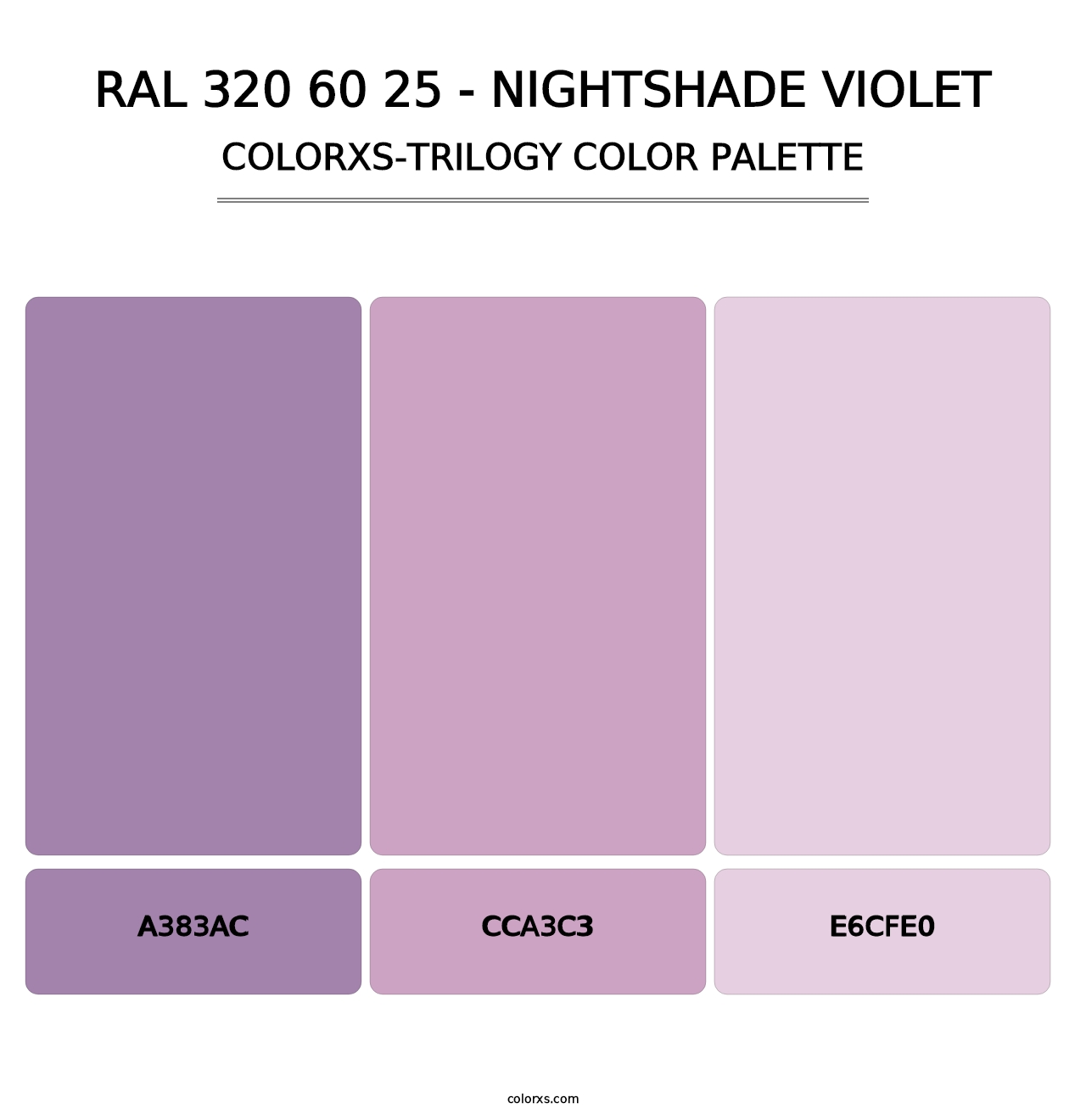 RAL 320 60 25 - Nightshade Violet - Colorxs Trilogy Palette