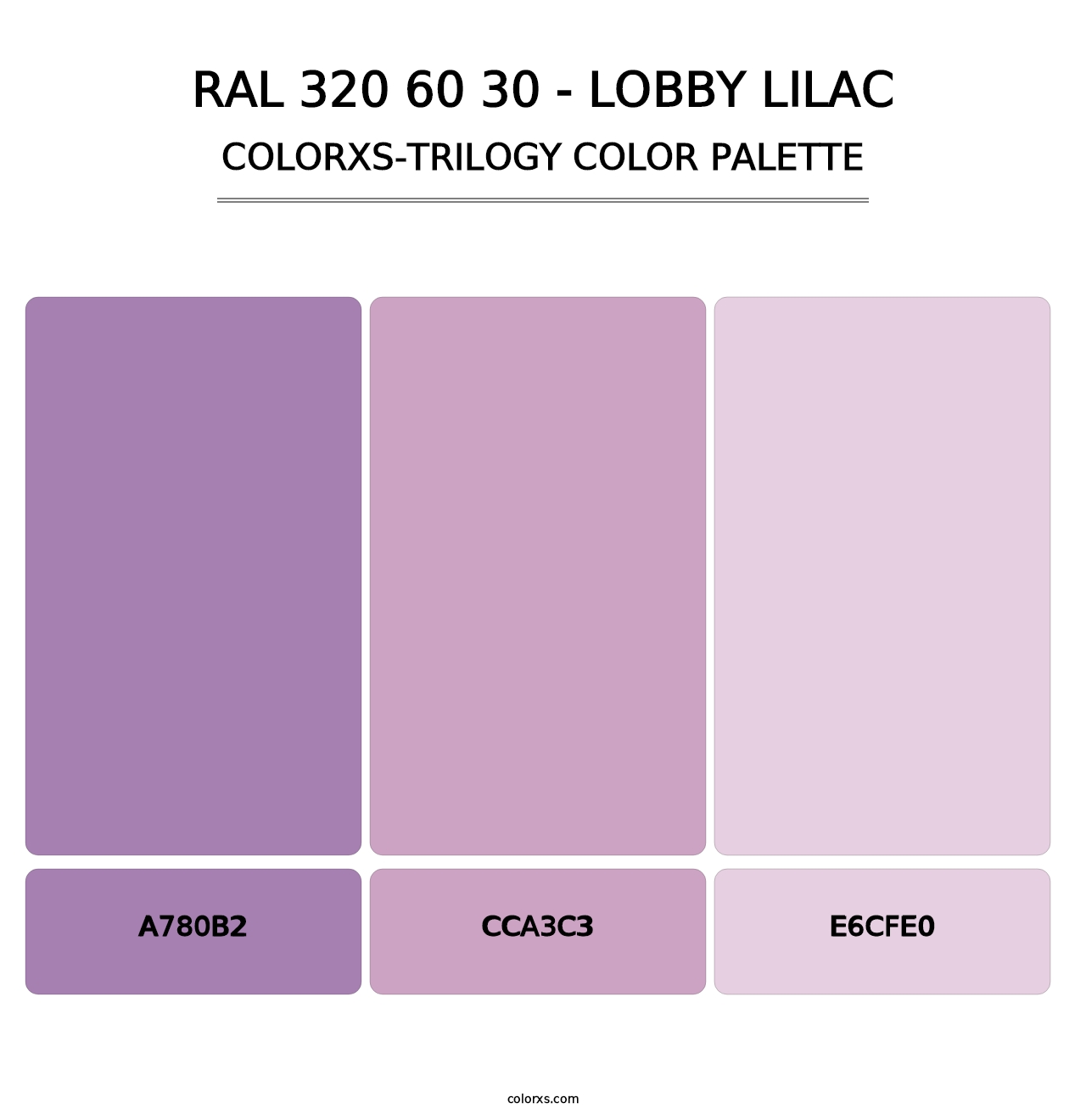 RAL 320 60 30 - Lobby Lilac - Colorxs Trilogy Palette