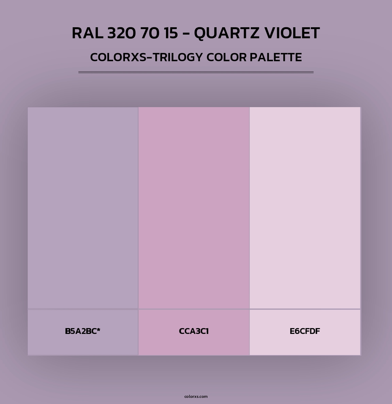 RAL 320 70 15 - Quartz Violet - Colorxs Trilogy Palette