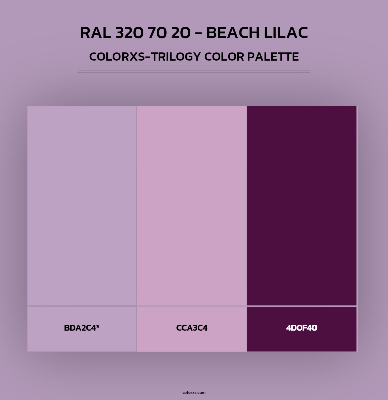 RAL 320 70 20 - Beach Lilac - Colorxs Trilogy Palette