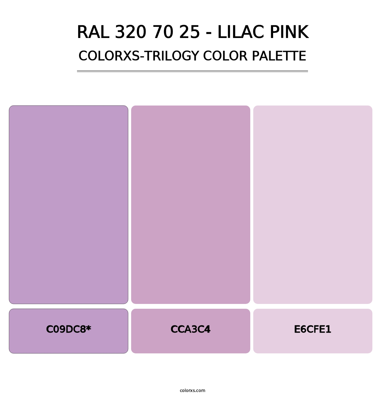 RAL 320 70 25 - Lilac Pink - Colorxs Trilogy Palette