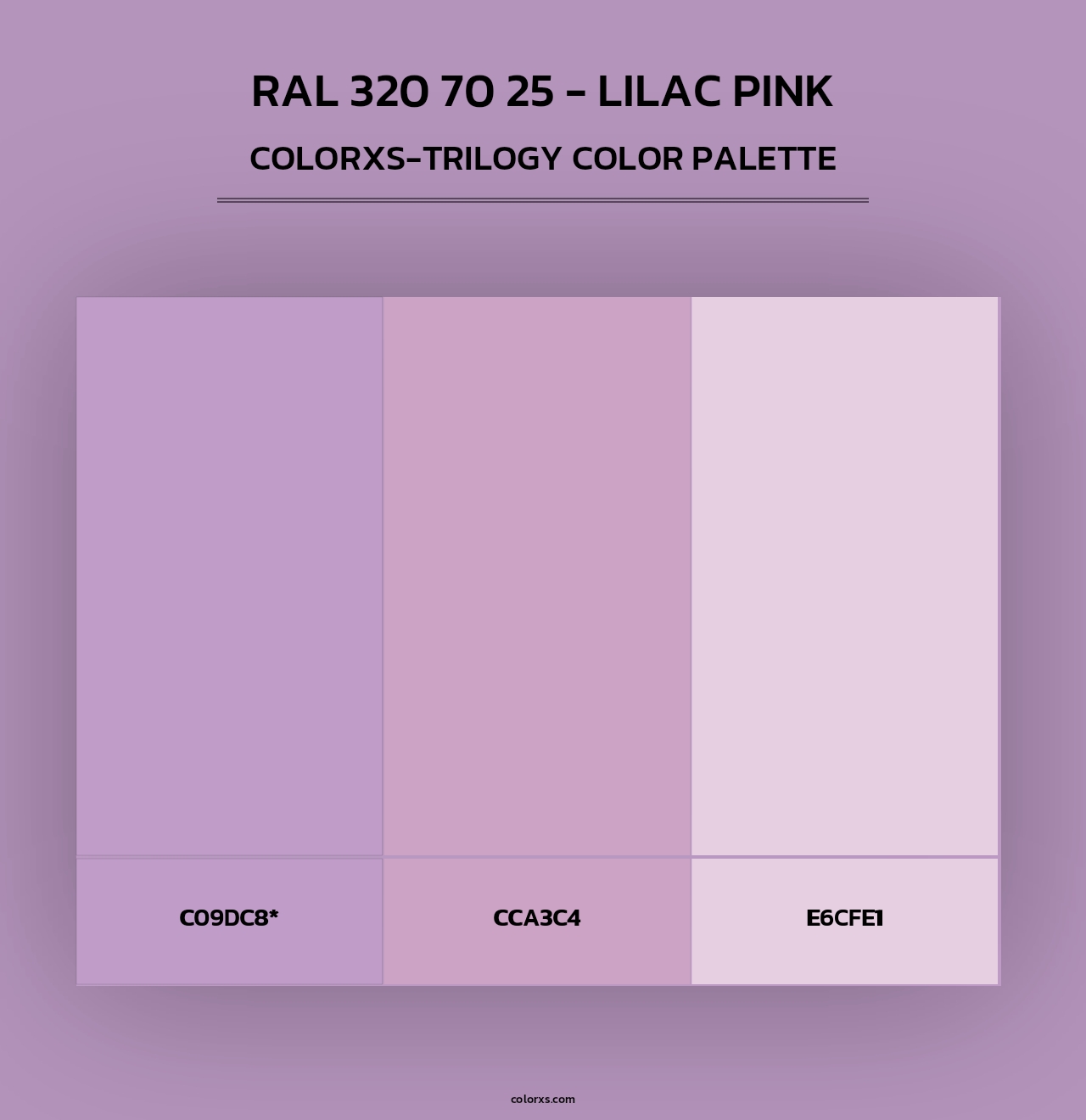 RAL 320 70 25 - Lilac Pink - Colorxs Trilogy Palette