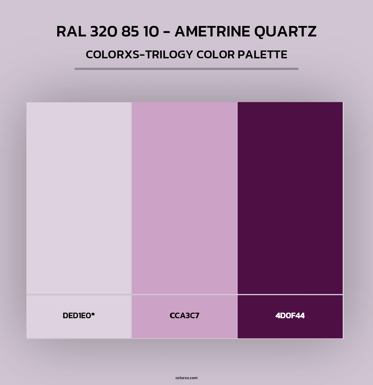 RAL 320 85 10 - Ametrine Quartz - Colorxs Trilogy Palette