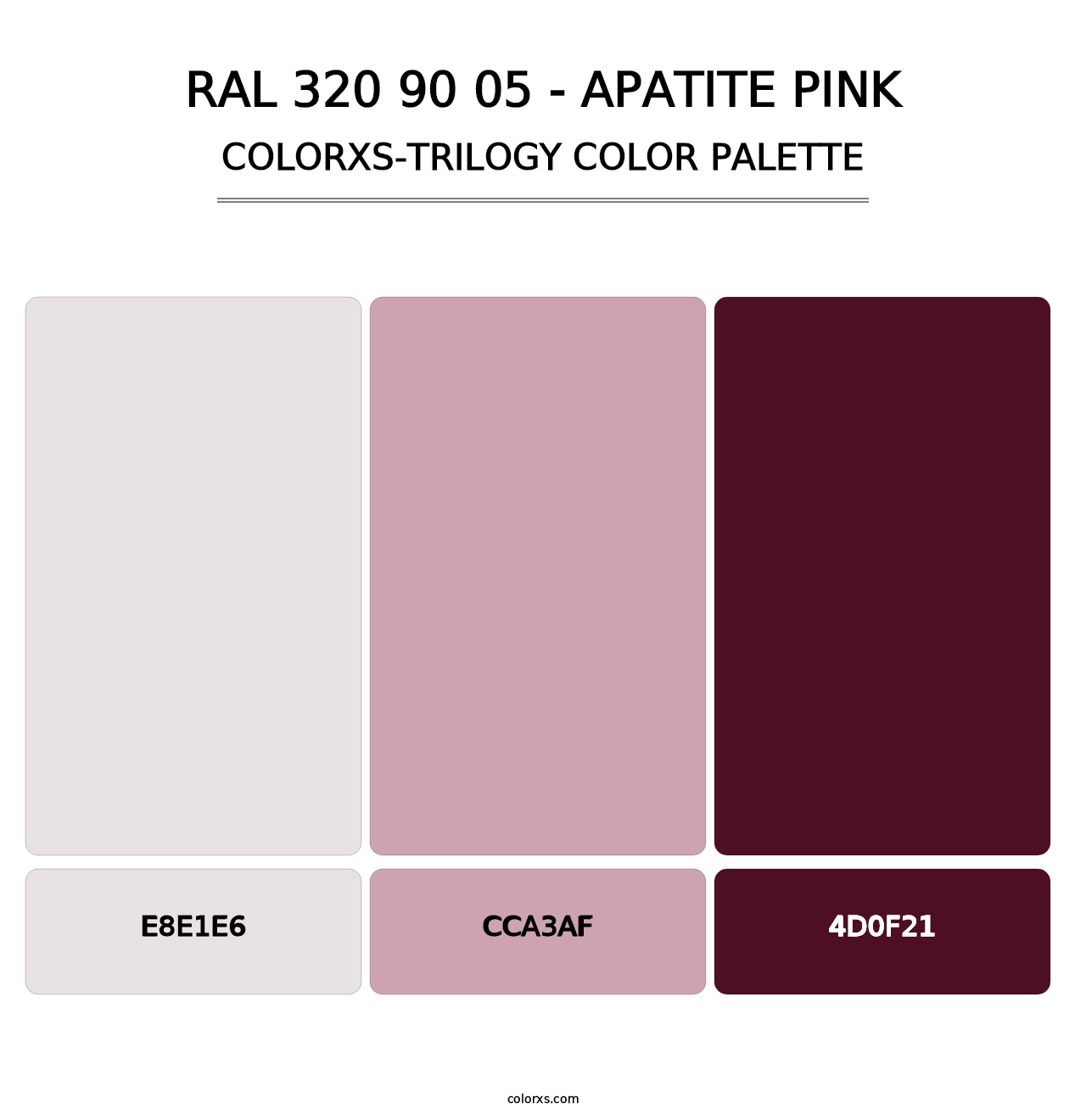 RAL 320 90 05 - Apatite Pink - Colorxs Trilogy Palette