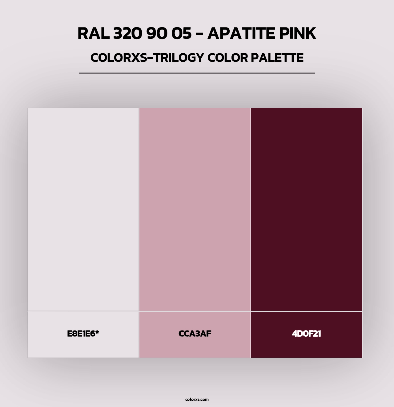 RAL 320 90 05 - Apatite Pink - Colorxs Trilogy Palette