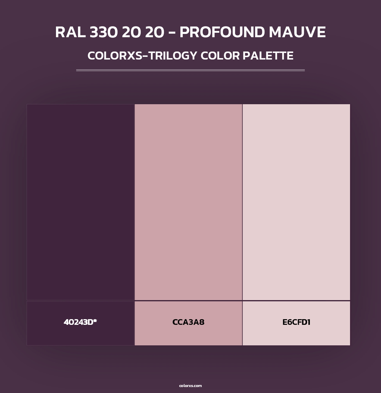 RAL 330 20 20 - Profound Mauve - Colorxs Trilogy Palette