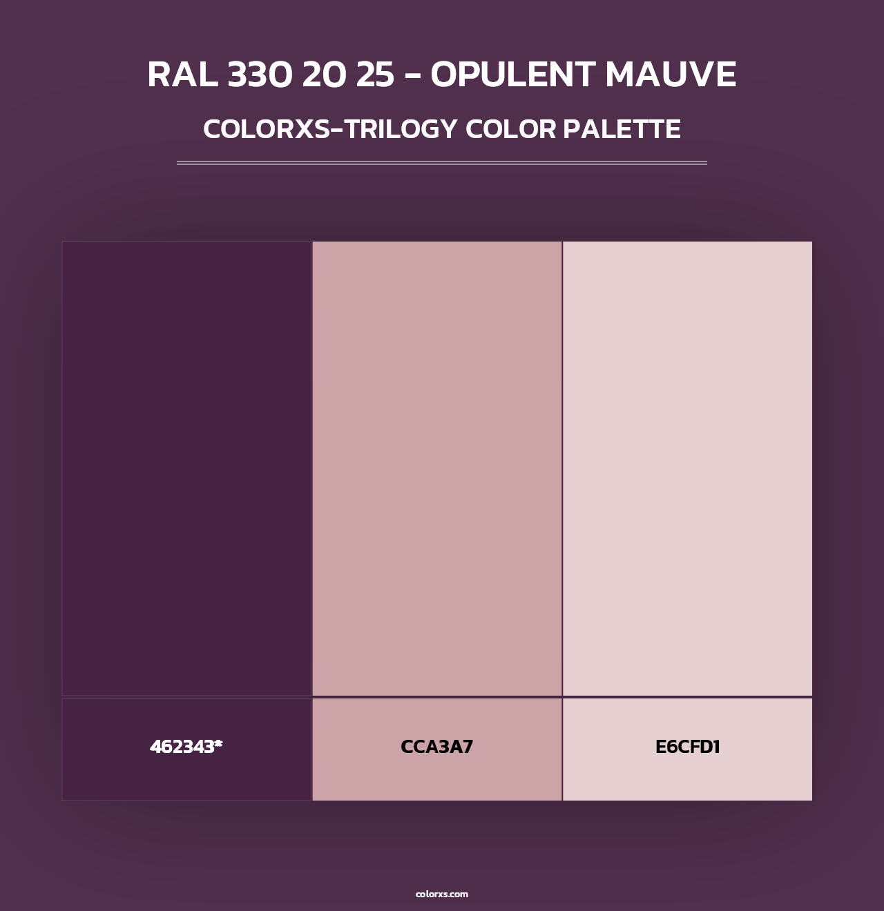RAL 330 20 25 - Opulent Mauve - Colorxs Trilogy Palette
