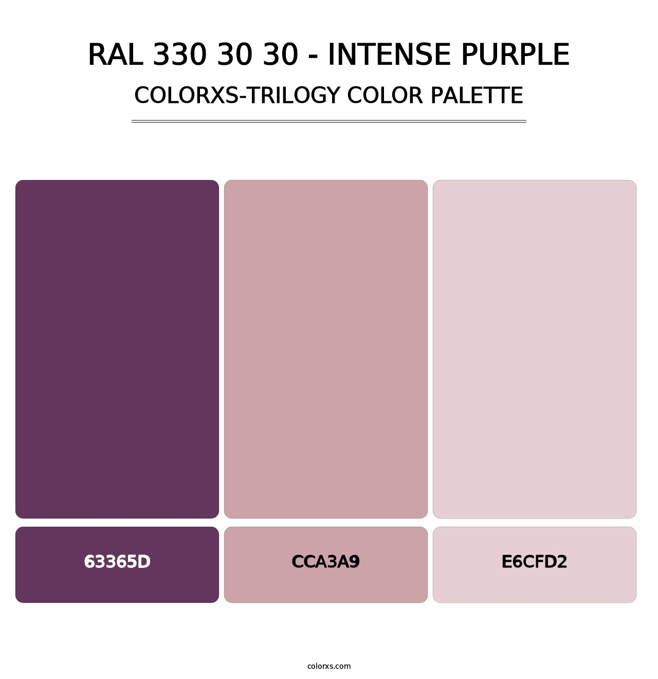 RAL 330 30 30 - Intense Purple - Colorxs Trilogy Palette