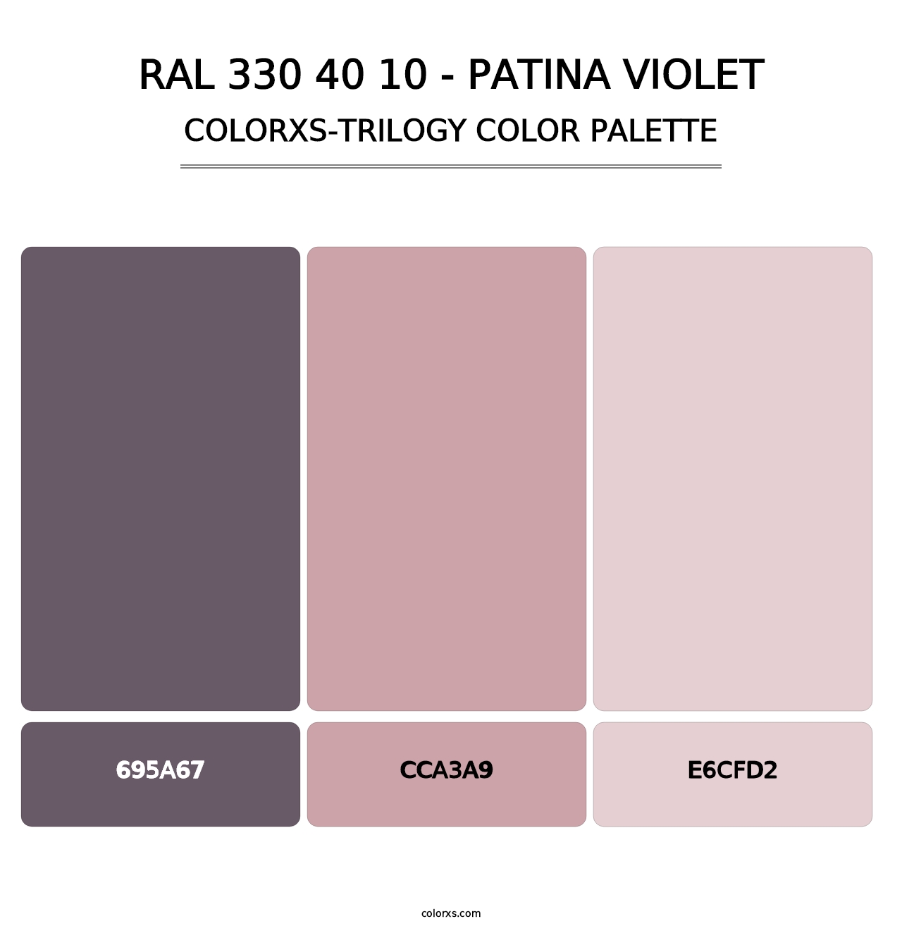 RAL 330 40 10 - Patina Violet - Colorxs Trilogy Palette