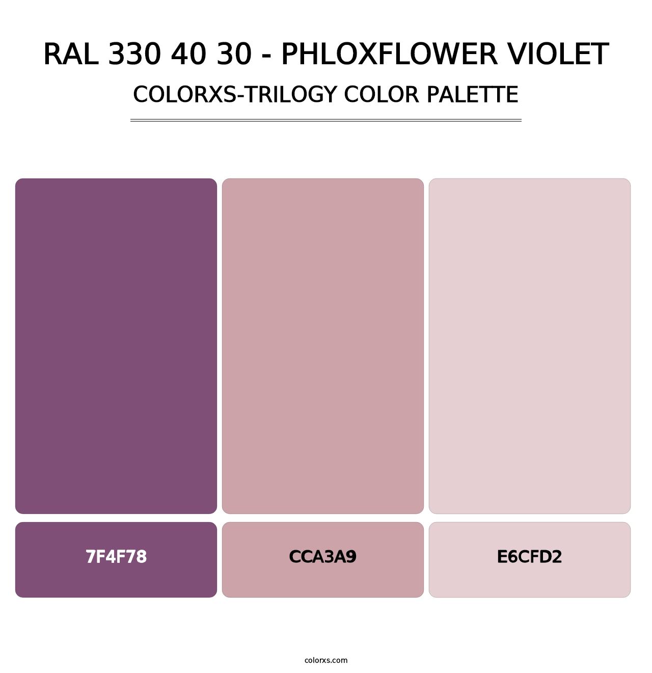 RAL 330 40 30 - Phloxflower Violet - Colorxs Trilogy Palette