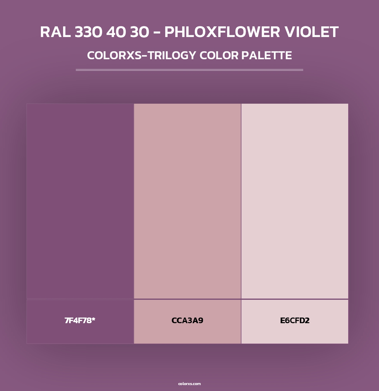 RAL 330 40 30 - Phloxflower Violet - Colorxs Trilogy Palette