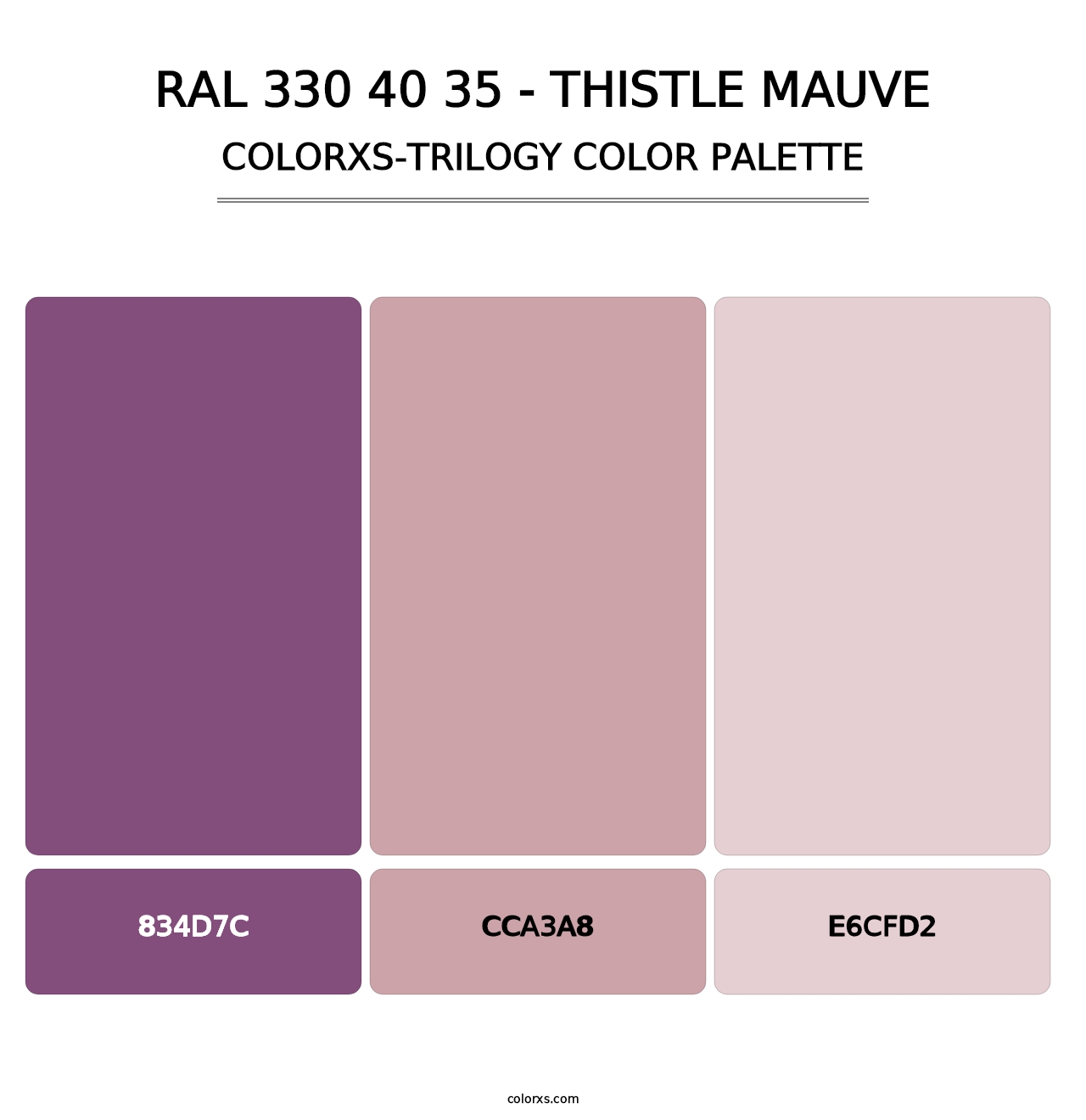 RAL 330 40 35 - Thistle Mauve - Colorxs Trilogy Palette
