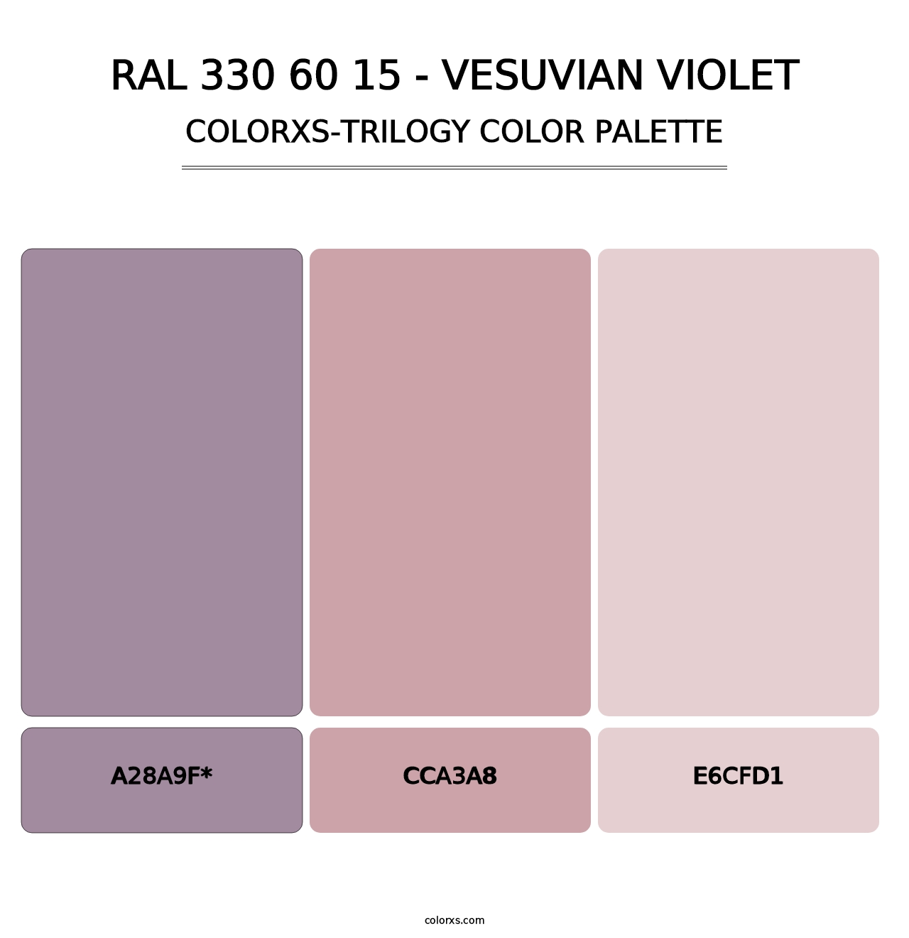 RAL 330 60 15 - Vesuvian Violet - Colorxs Trilogy Palette