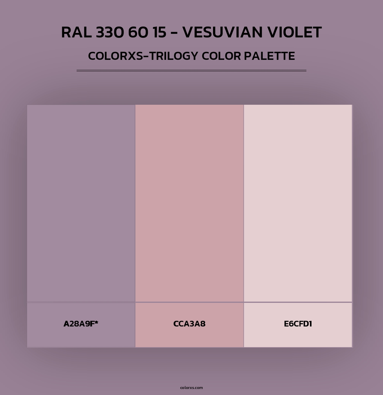 RAL 330 60 15 - Vesuvian Violet - Colorxs Trilogy Palette