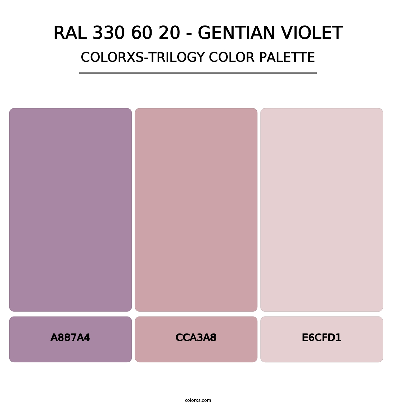 RAL 330 60 20 - Gentian Violet - Colorxs Trilogy Palette