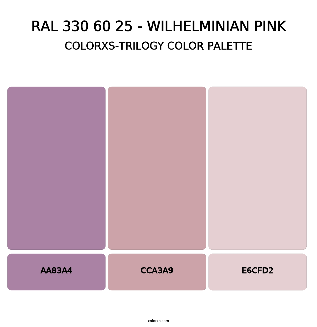RAL 330 60 25 - Wilhelminian Pink - Colorxs Trilogy Palette