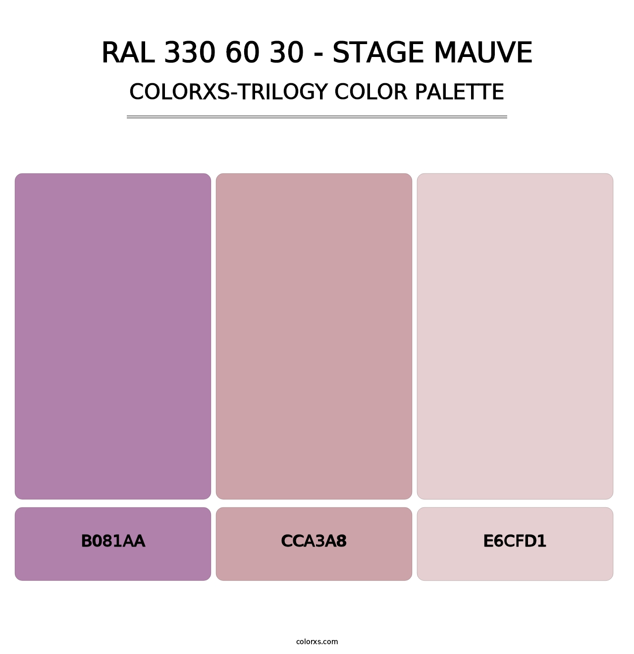 RAL 330 60 30 - Stage Mauve - Colorxs Trilogy Palette