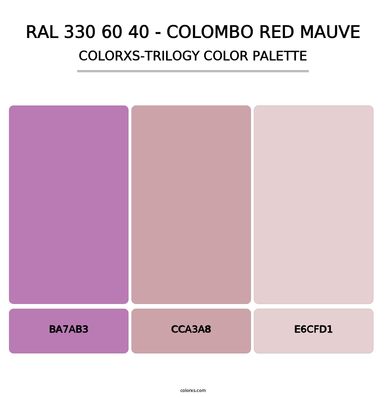 RAL 330 60 40 - Colombo Red Mauve - Colorxs Trilogy Palette
