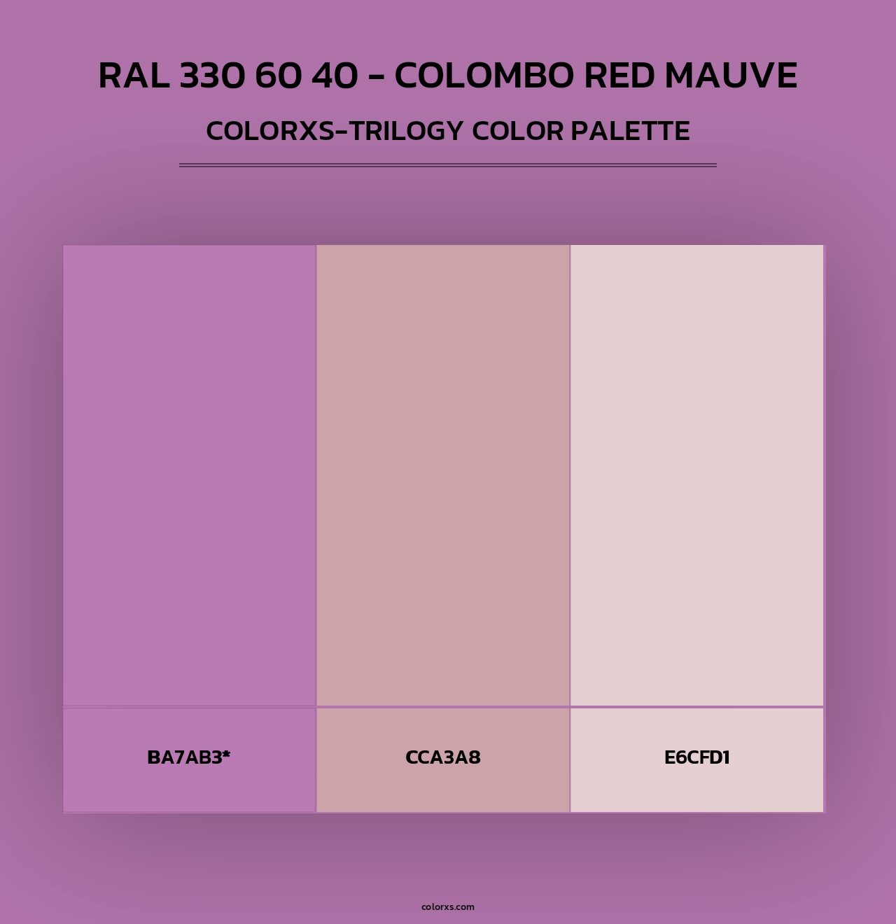 RAL 330 60 40 - Colombo Red Mauve - Colorxs Trilogy Palette