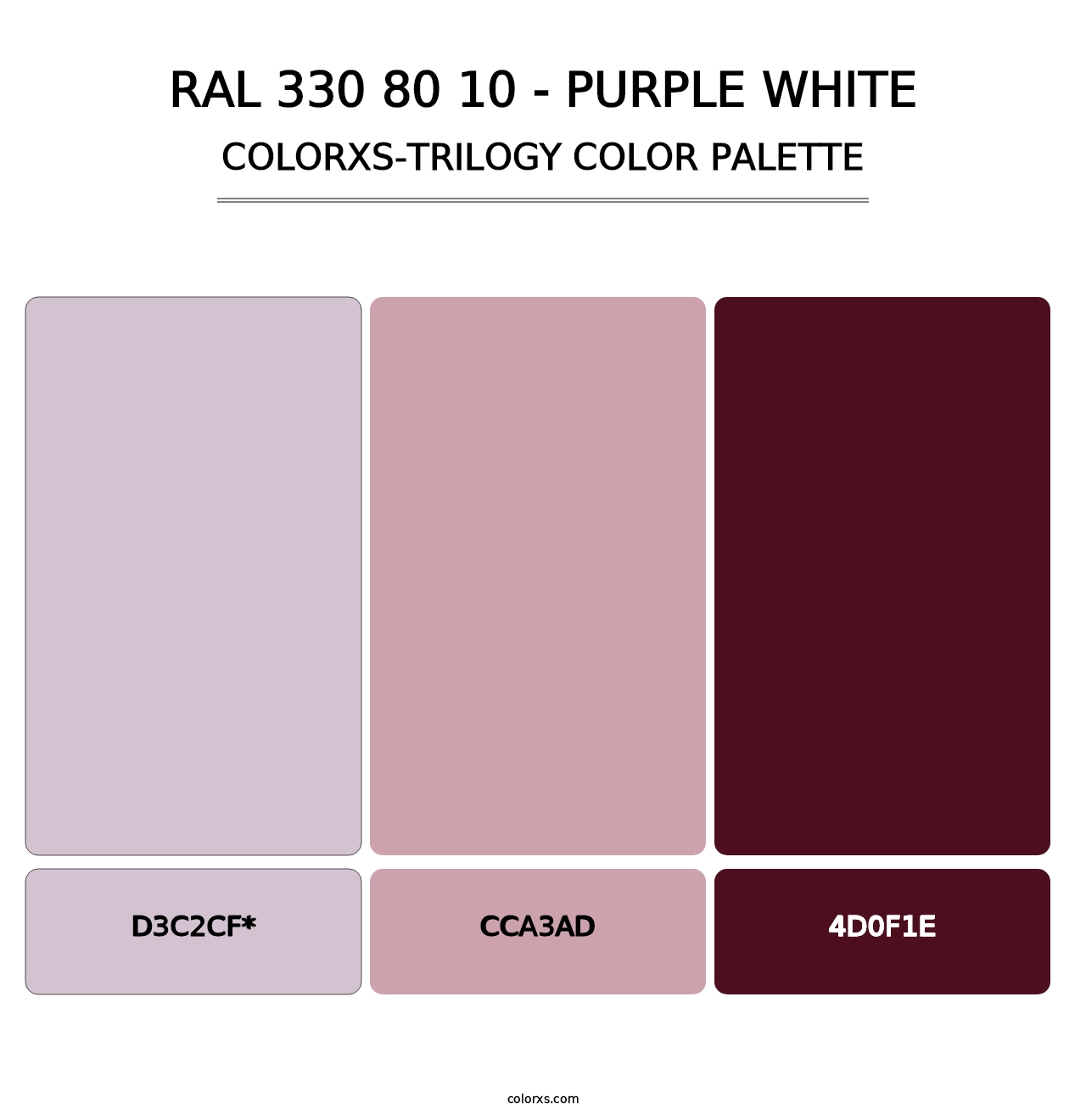 RAL 330 80 10 - Purple White - Colorxs Trilogy Palette