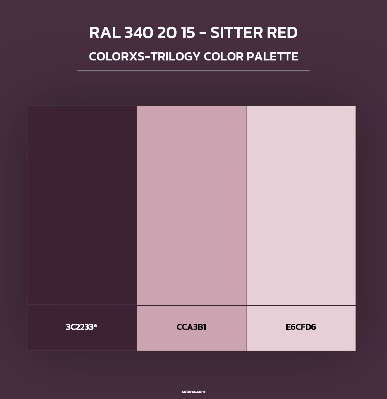 RAL 340 20 15 - Sitter Red - Colorxs Trilogy Palette