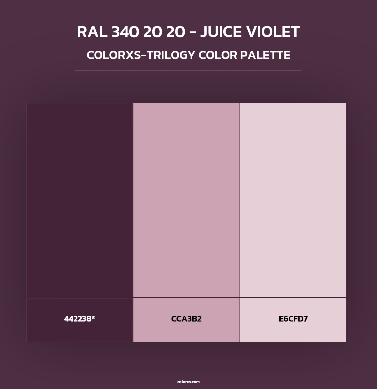 RAL 340 20 20 - Juice Violet - Colorxs Trilogy Palette