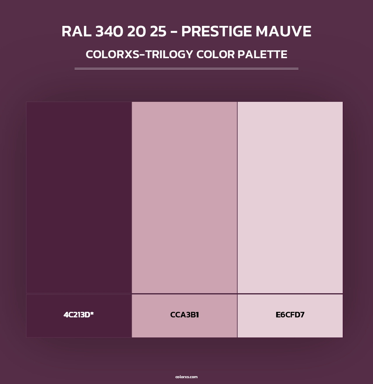 RAL 340 20 25 - Prestige Mauve - Colorxs Trilogy Palette