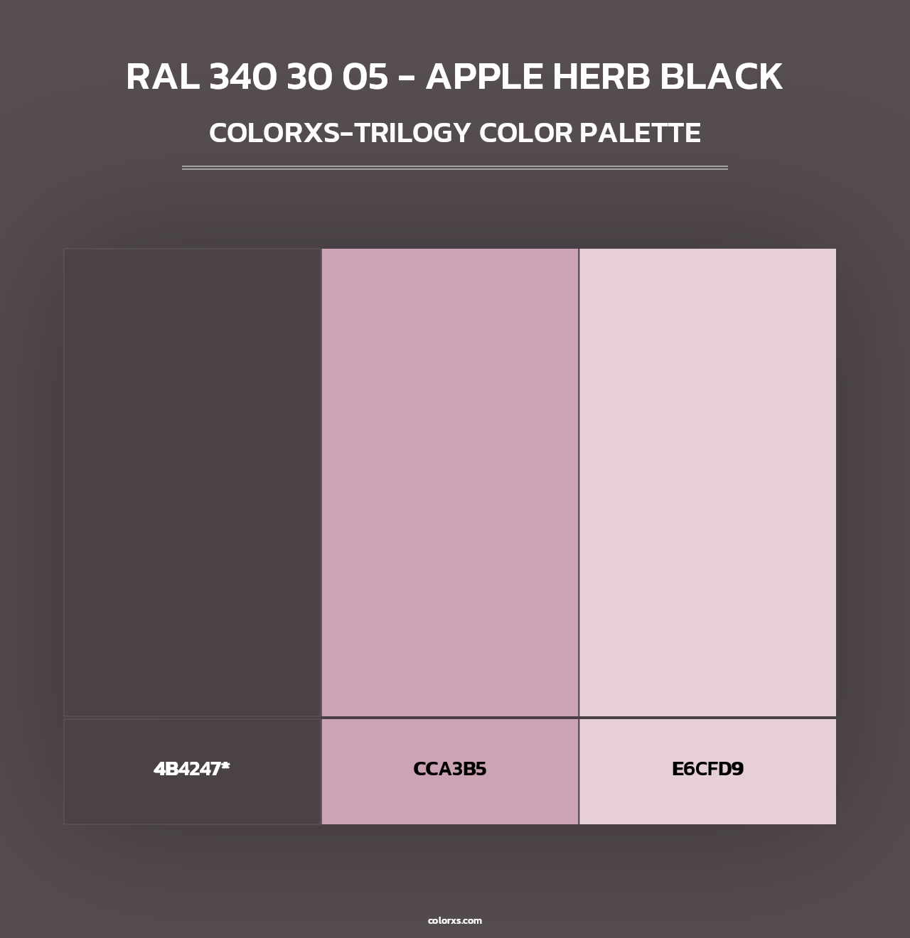RAL 340 30 05 - Apple Herb Black - Colorxs Trilogy Palette