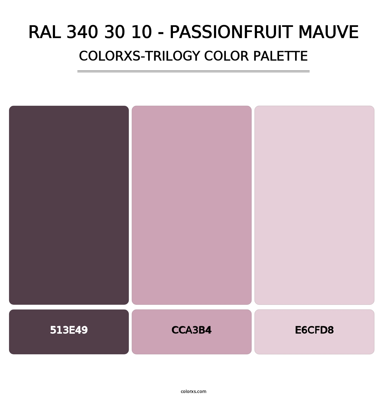 RAL 340 30 10 - Passionfruit Mauve - Colorxs Trilogy Palette