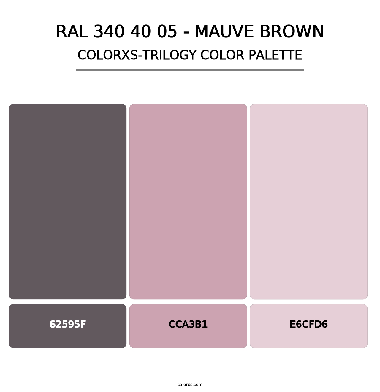 RAL 340 40 05 - Mauve Brown - Colorxs Trilogy Palette