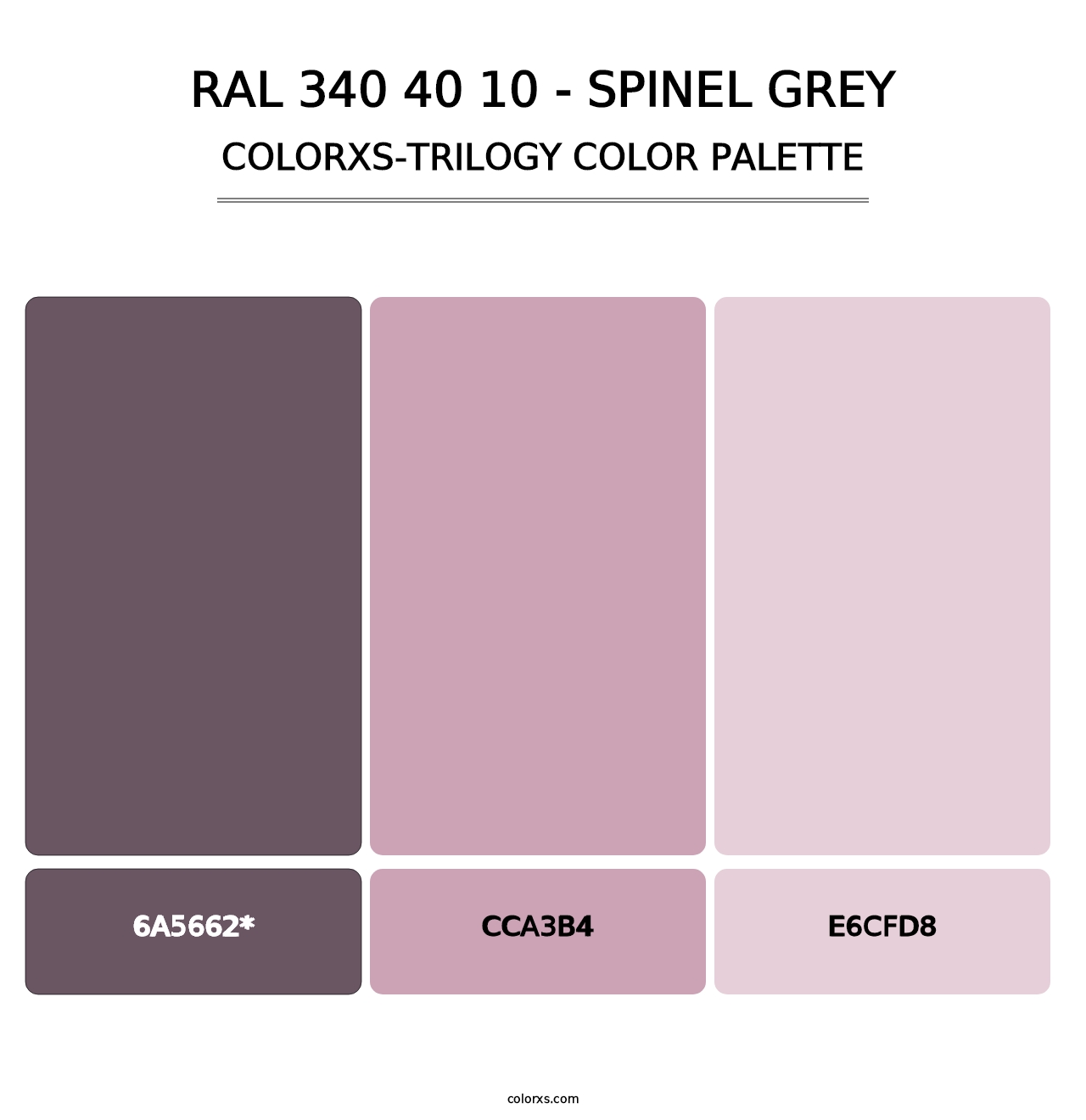 RAL 340 40 10 - Spinel Grey - Colorxs Trilogy Palette
