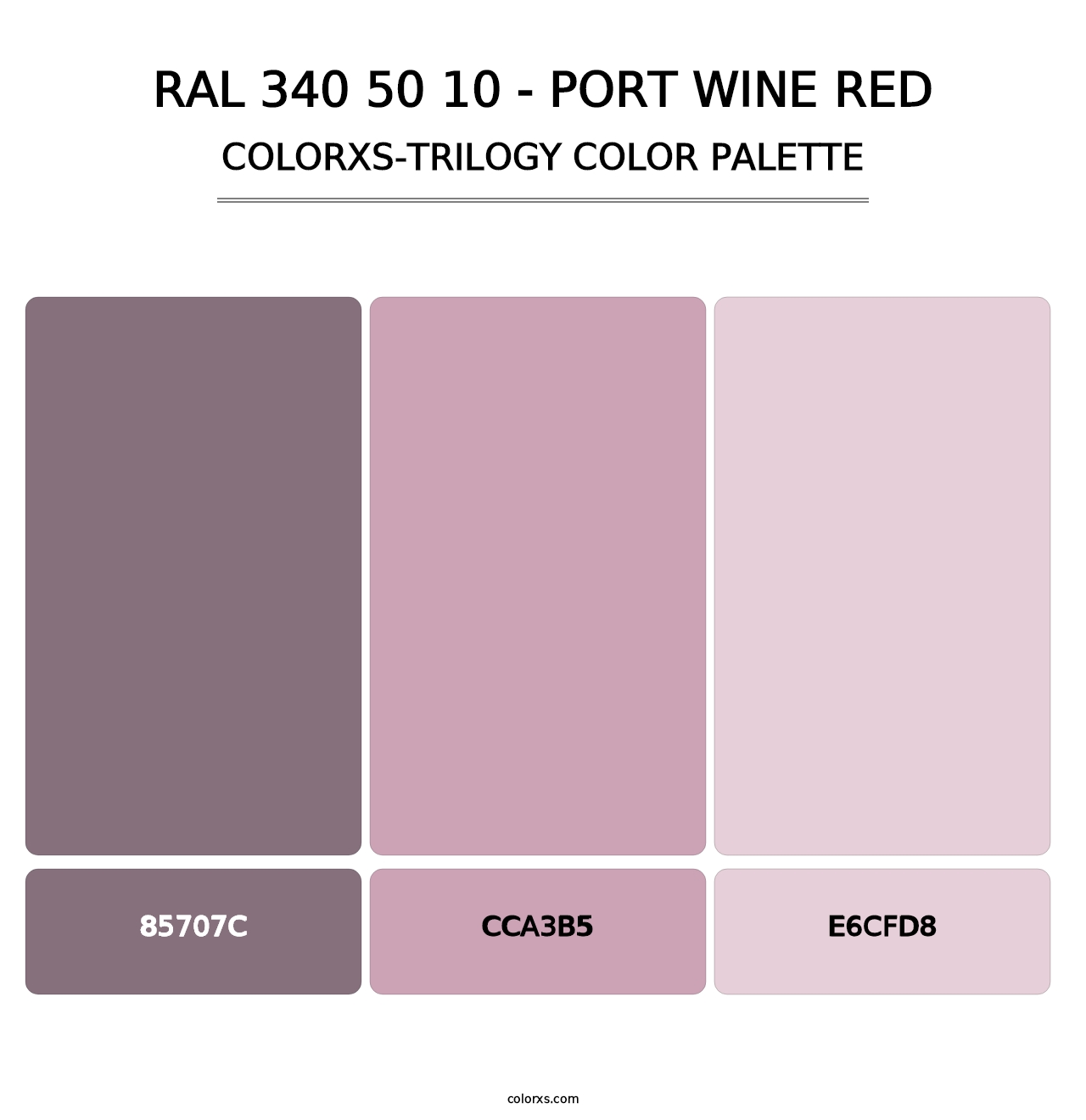 RAL 340 50 10 - Port Wine Red - Colorxs Trilogy Palette