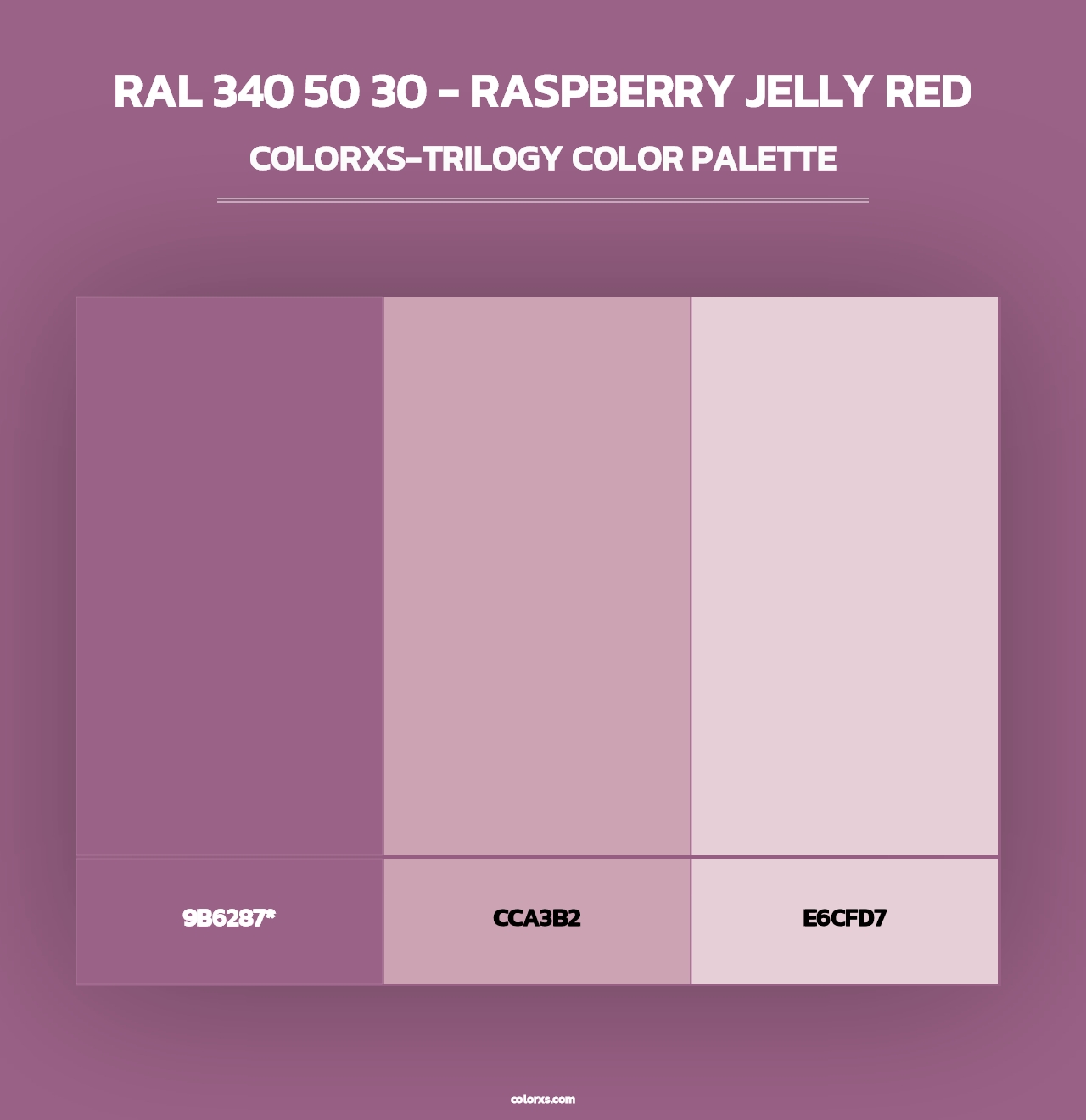 RAL 340 50 30 - Raspberry Jelly Red - Colorxs Trilogy Palette