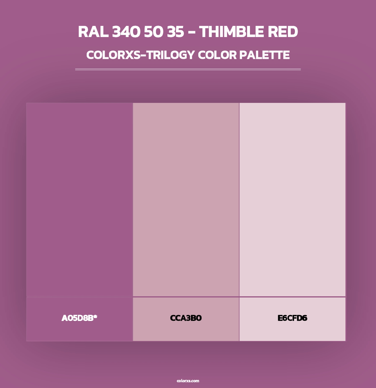 RAL 340 50 35 - Thimble Red - Colorxs Trilogy Palette