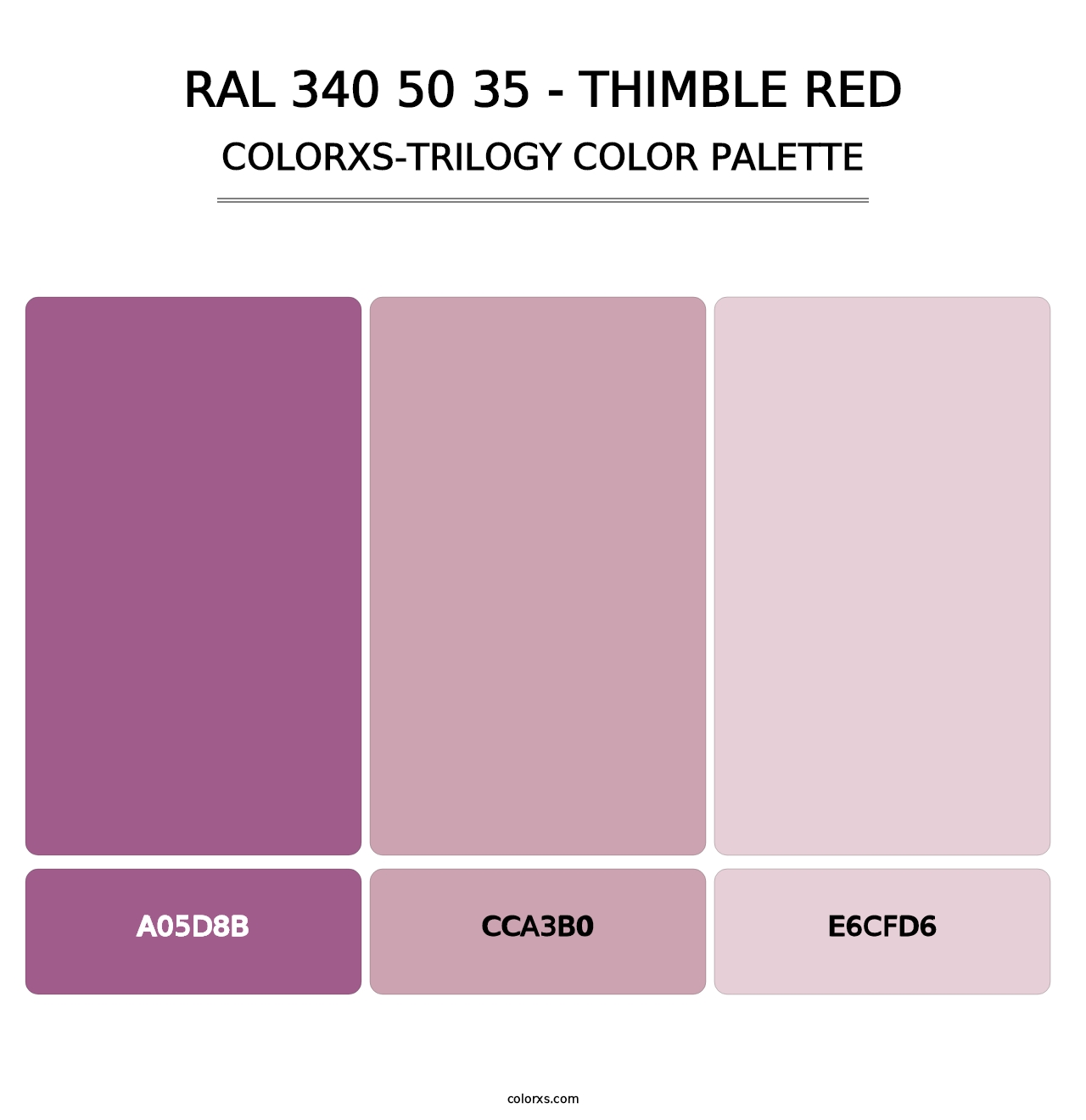 RAL 340 50 35 - Thimble Red - Colorxs Trilogy Palette