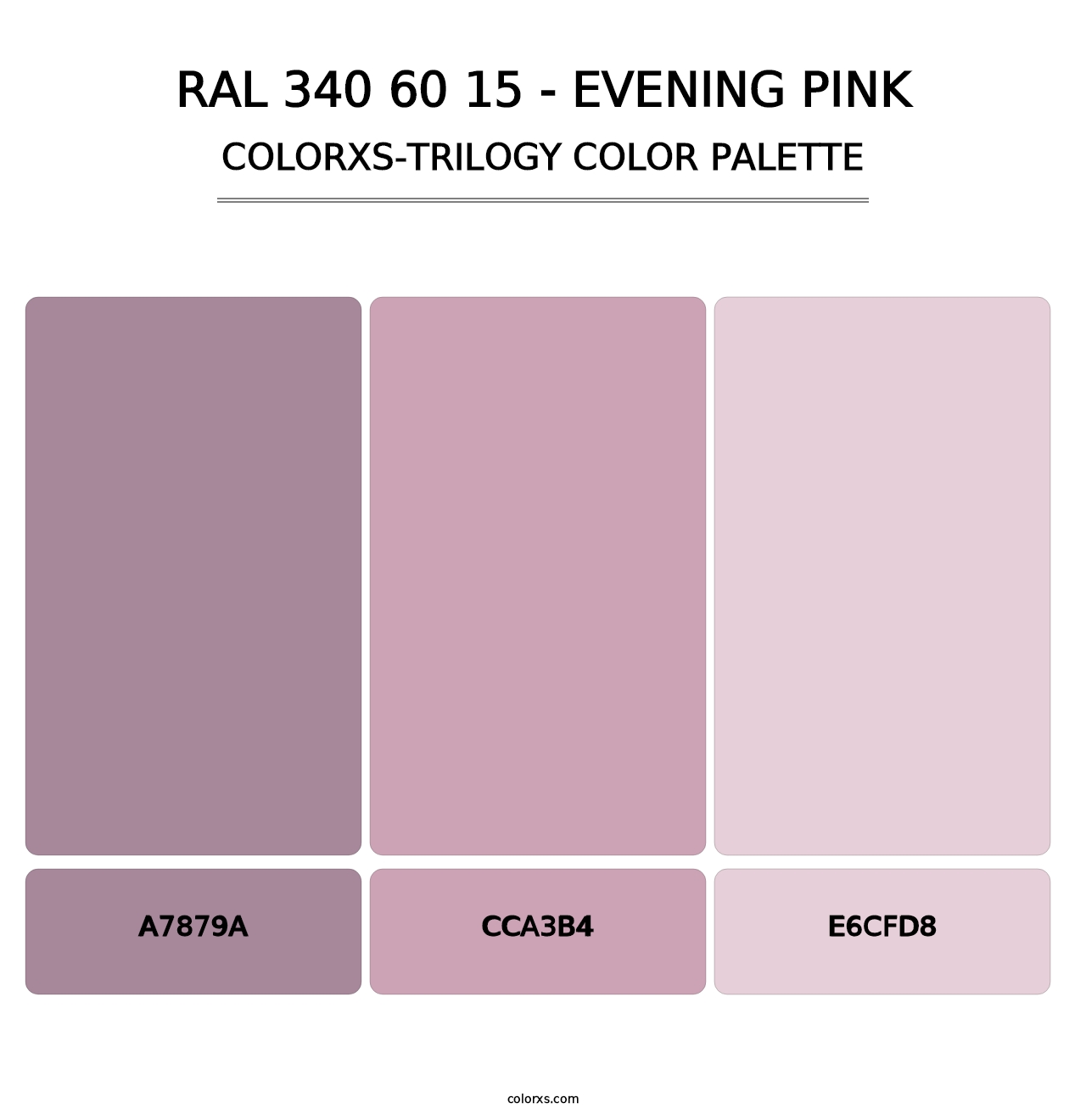 RAL 340 60 15 - Evening Pink - Colorxs Trilogy Palette