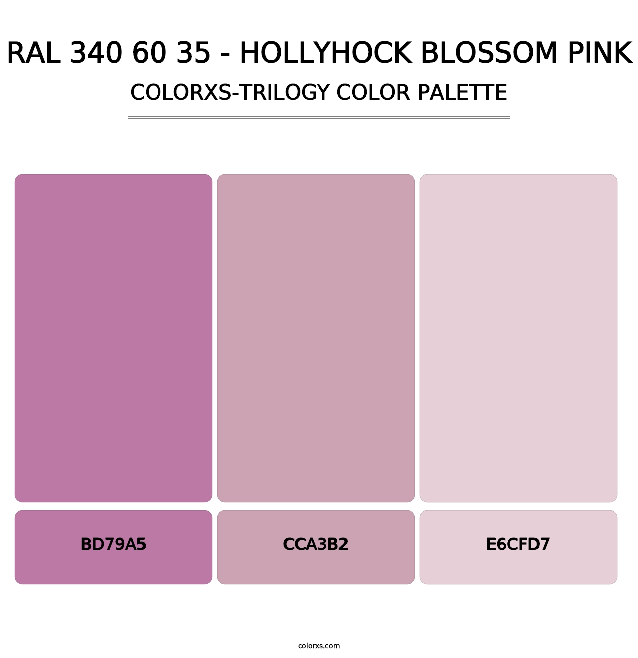 RAL 340 60 35 - Hollyhock Blossom Pink - Colorxs Trilogy Palette