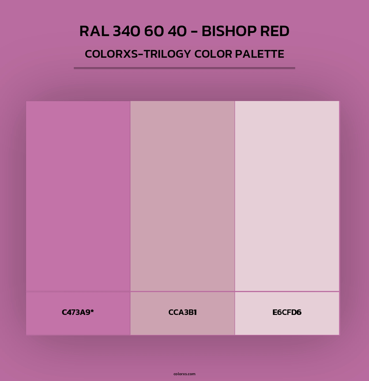 RAL 340 60 40 - Bishop Red - Colorxs Trilogy Palette