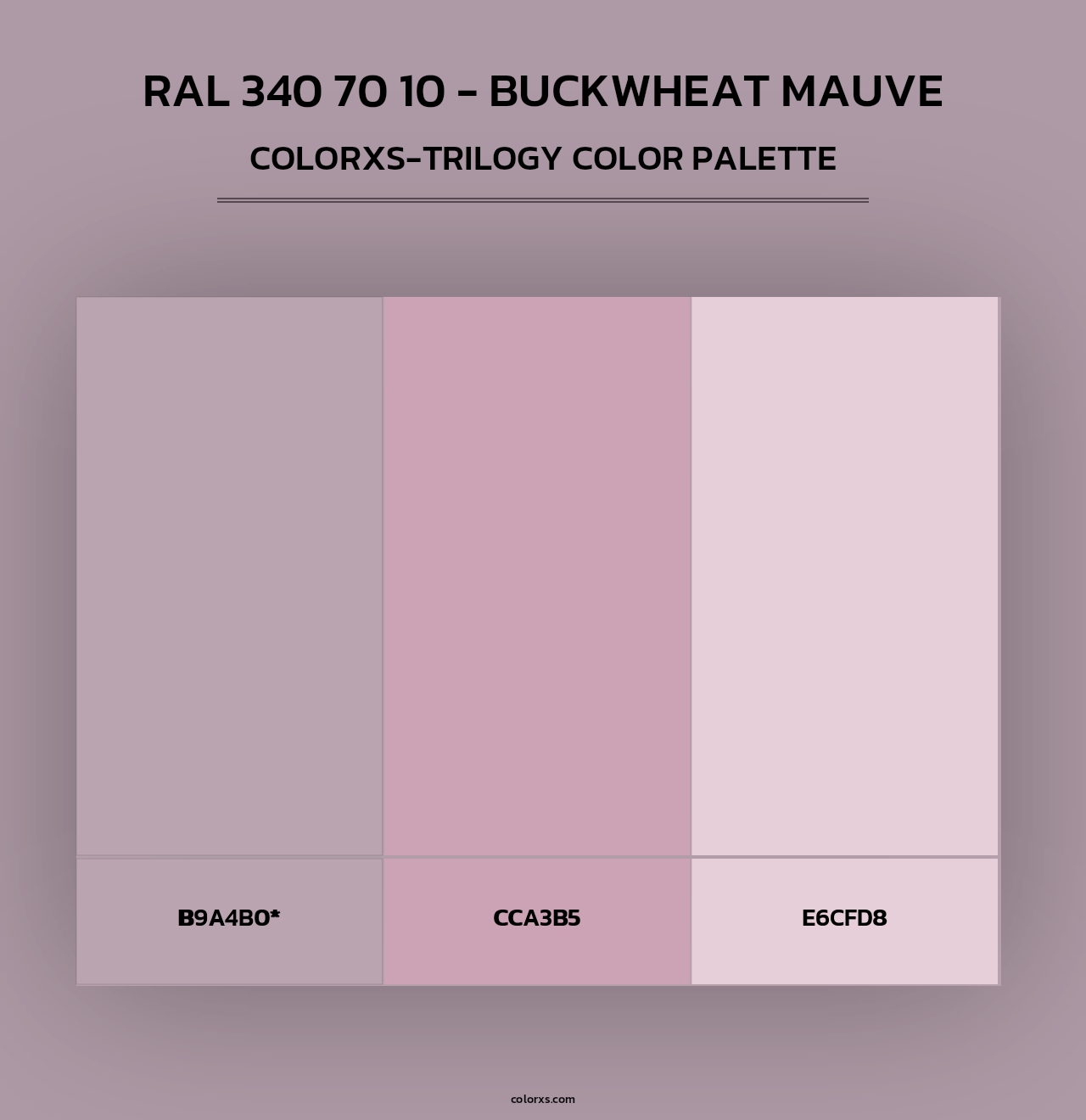 RAL 340 70 10 - Buckwheat Mauve - Colorxs Trilogy Palette