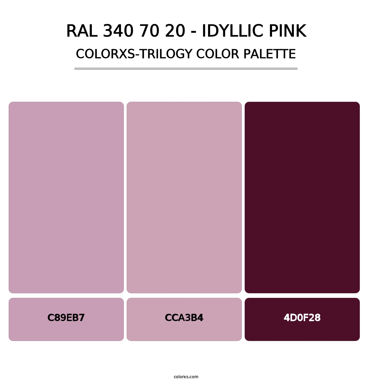 RAL 340 70 20 - Idyllic Pink - Colorxs Trilogy Palette
