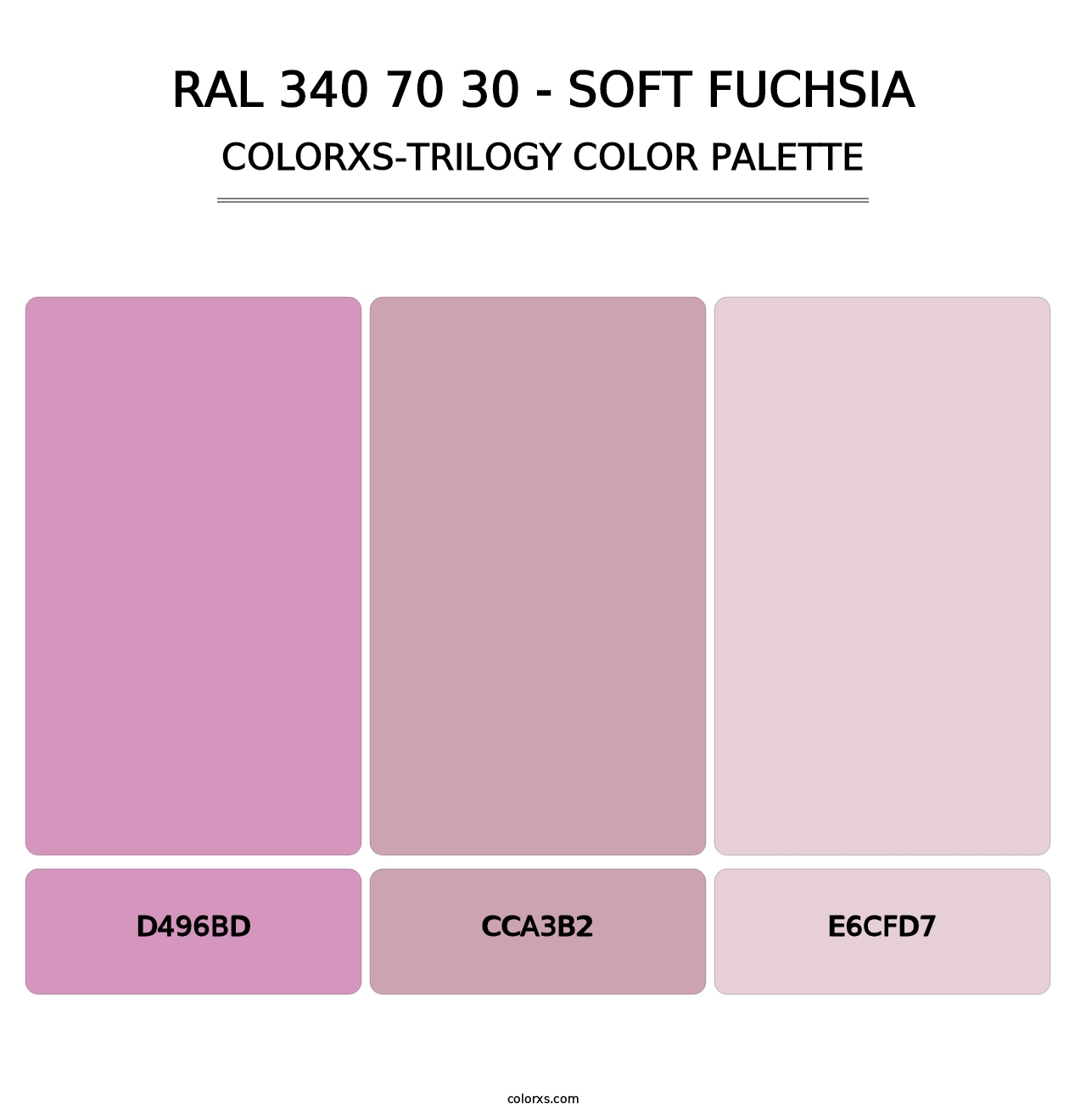 RAL 340 70 30 - Soft Fuchsia - Colorxs Trilogy Palette