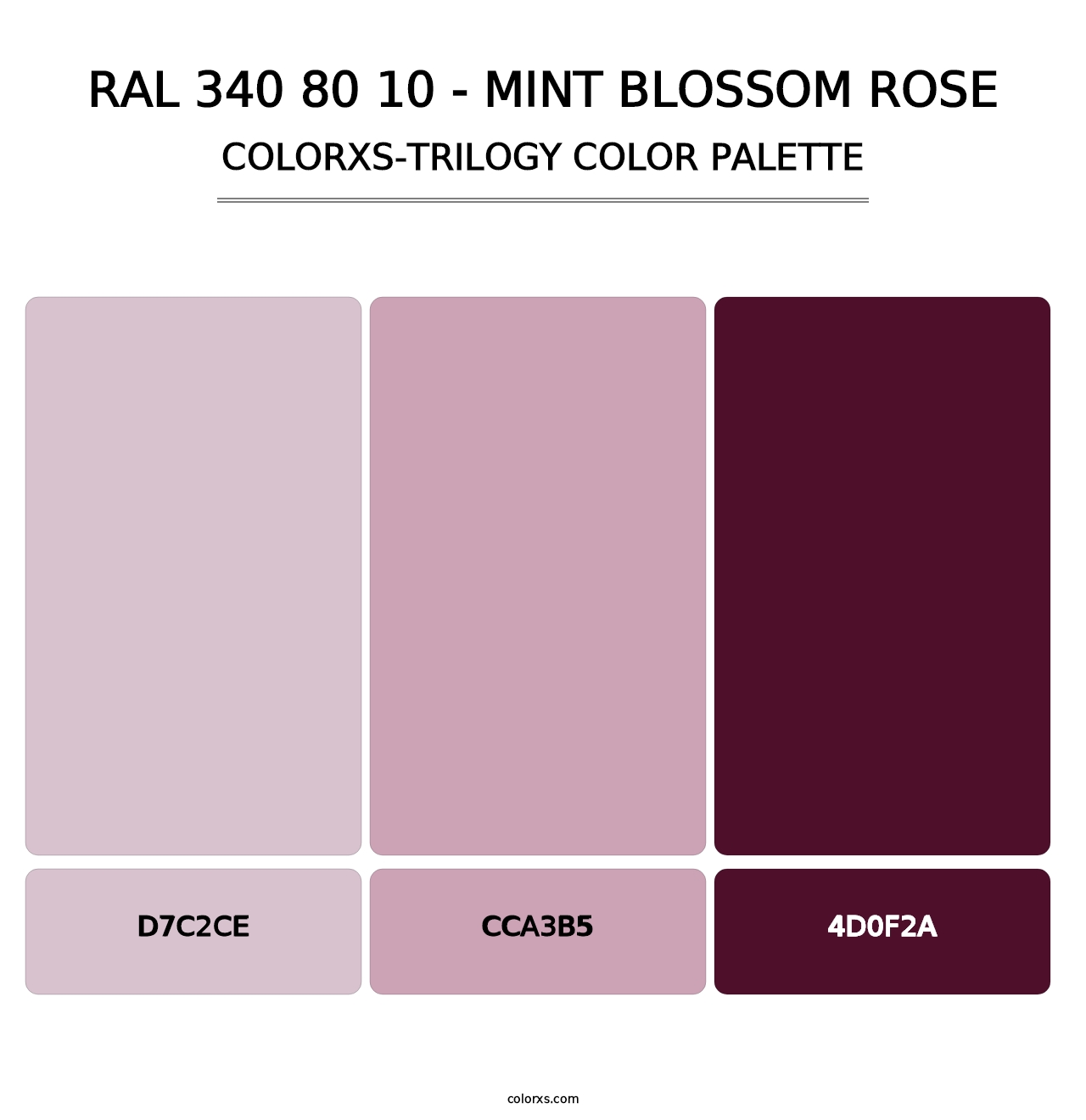 RAL 340 80 10 - Mint Blossom Rose - Colorxs Trilogy Palette
