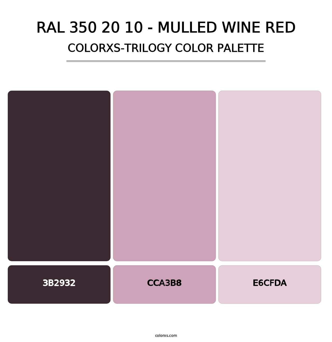 RAL 350 20 10 - Mulled Wine Red - Colorxs Trilogy Palette